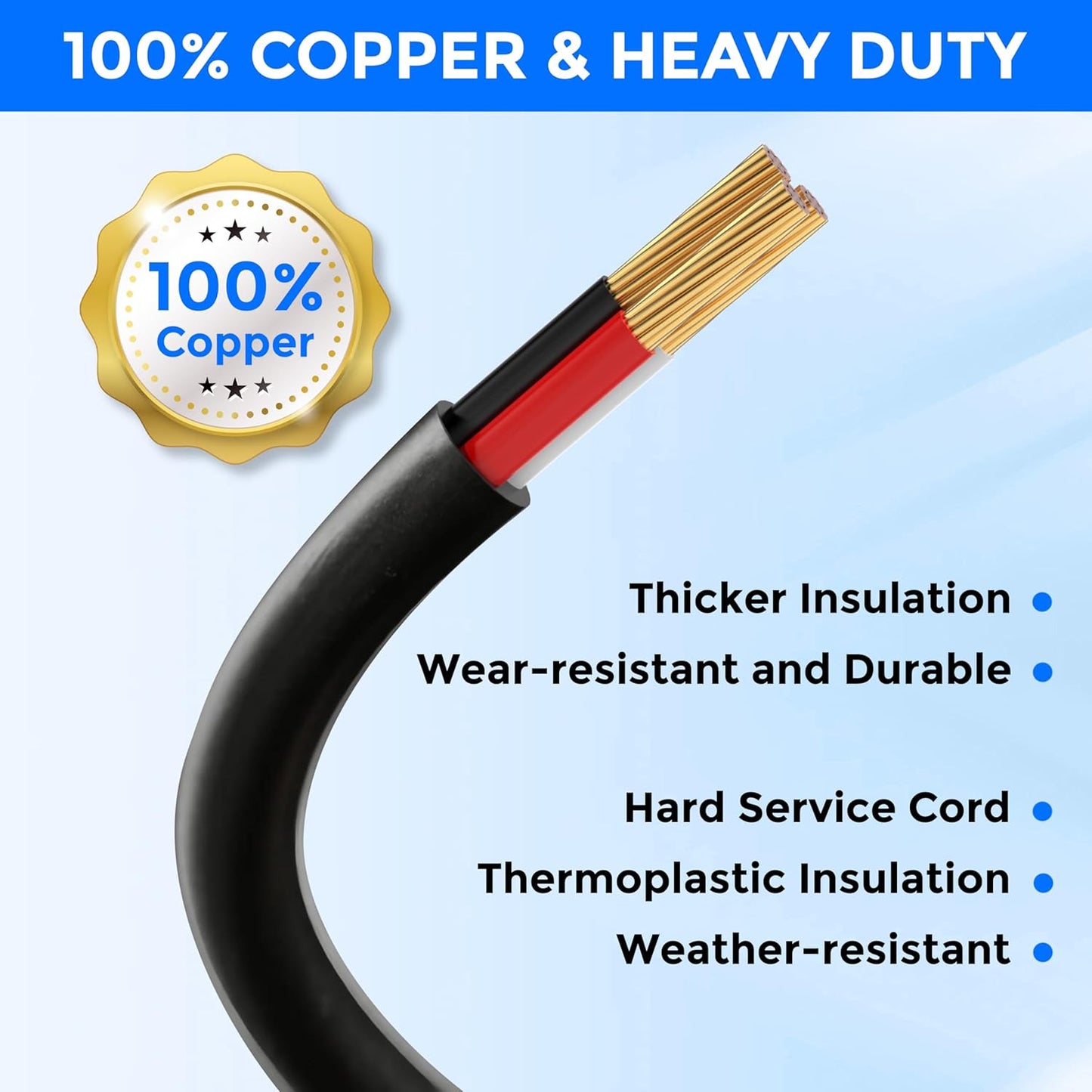 50Amp 25FT Welder Extension Cord 8 AWG, 250V NEMA 6-50P to 6-50R Heavy Duty Power Extension Cord for Welder Plasma MIG TIG Cutter
