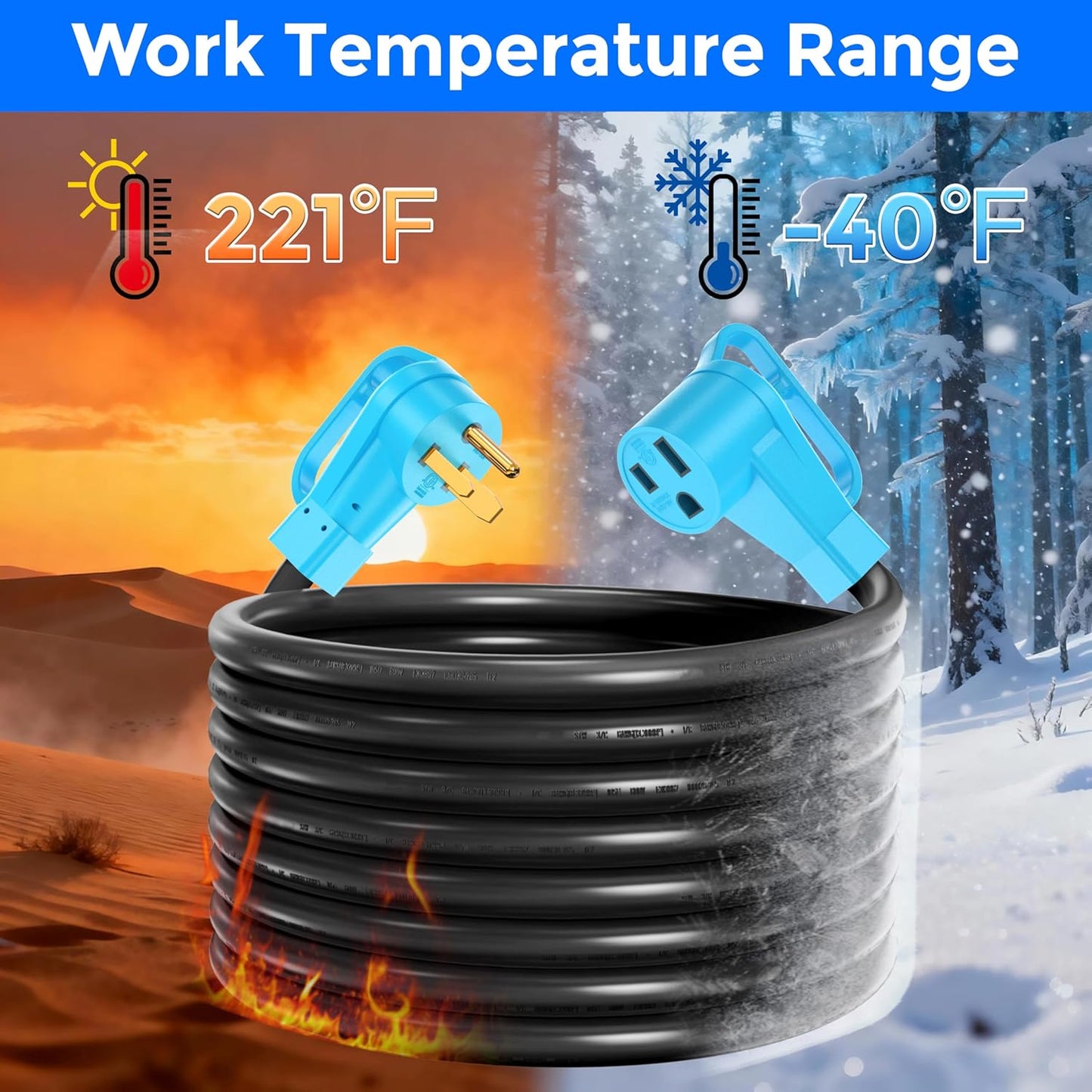 50Amp 25FT Welder Extension Cord 8 AWG, 250V NEMA 6-50P to 6-50R Heavy Duty Power Extension Cord for Welder Plasma MIG TIG Cutter